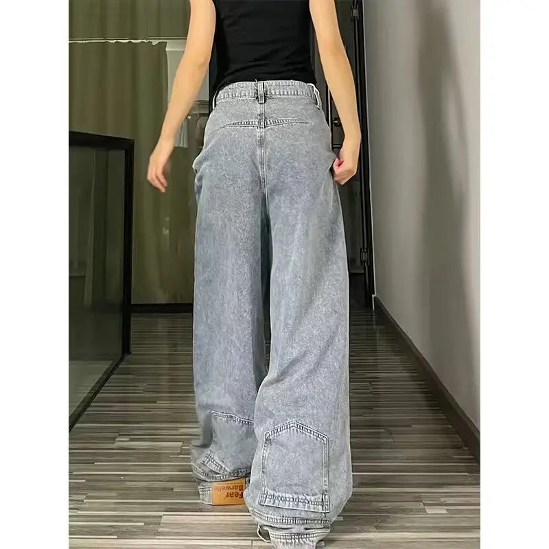 Fashion Fashion Design Straight Loose Wide-leg Bell-bottomsÂ