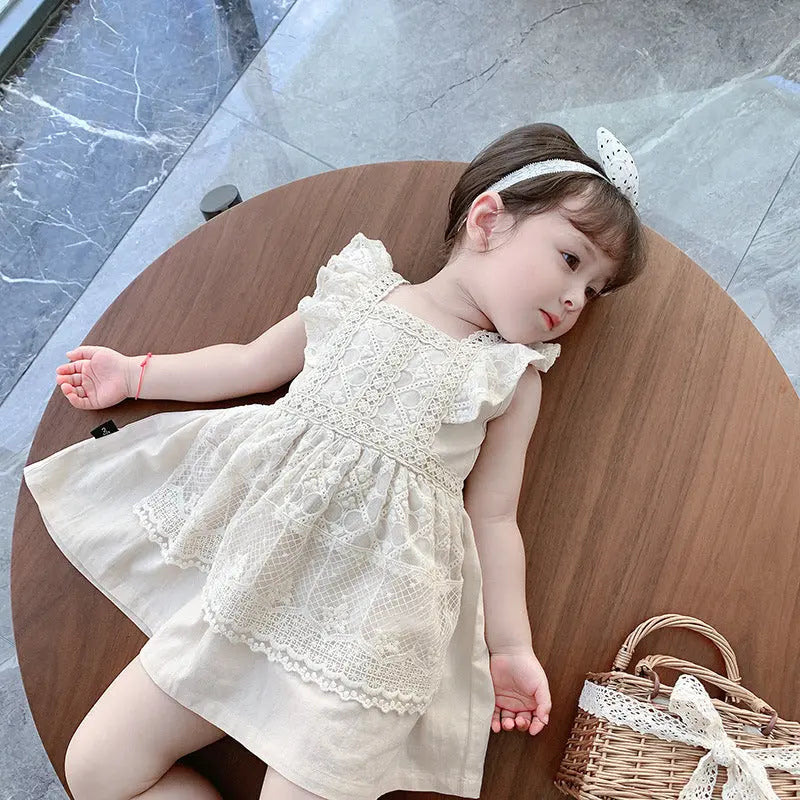 Girl's lace dress baby princess dressÂ