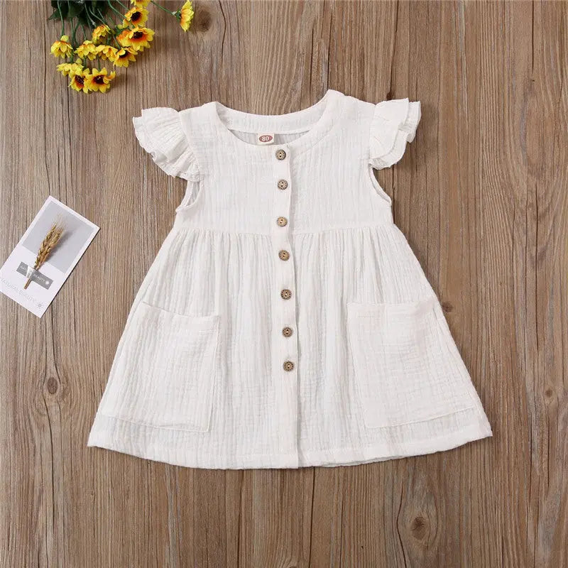Girls short sleeve cotton dressÂ