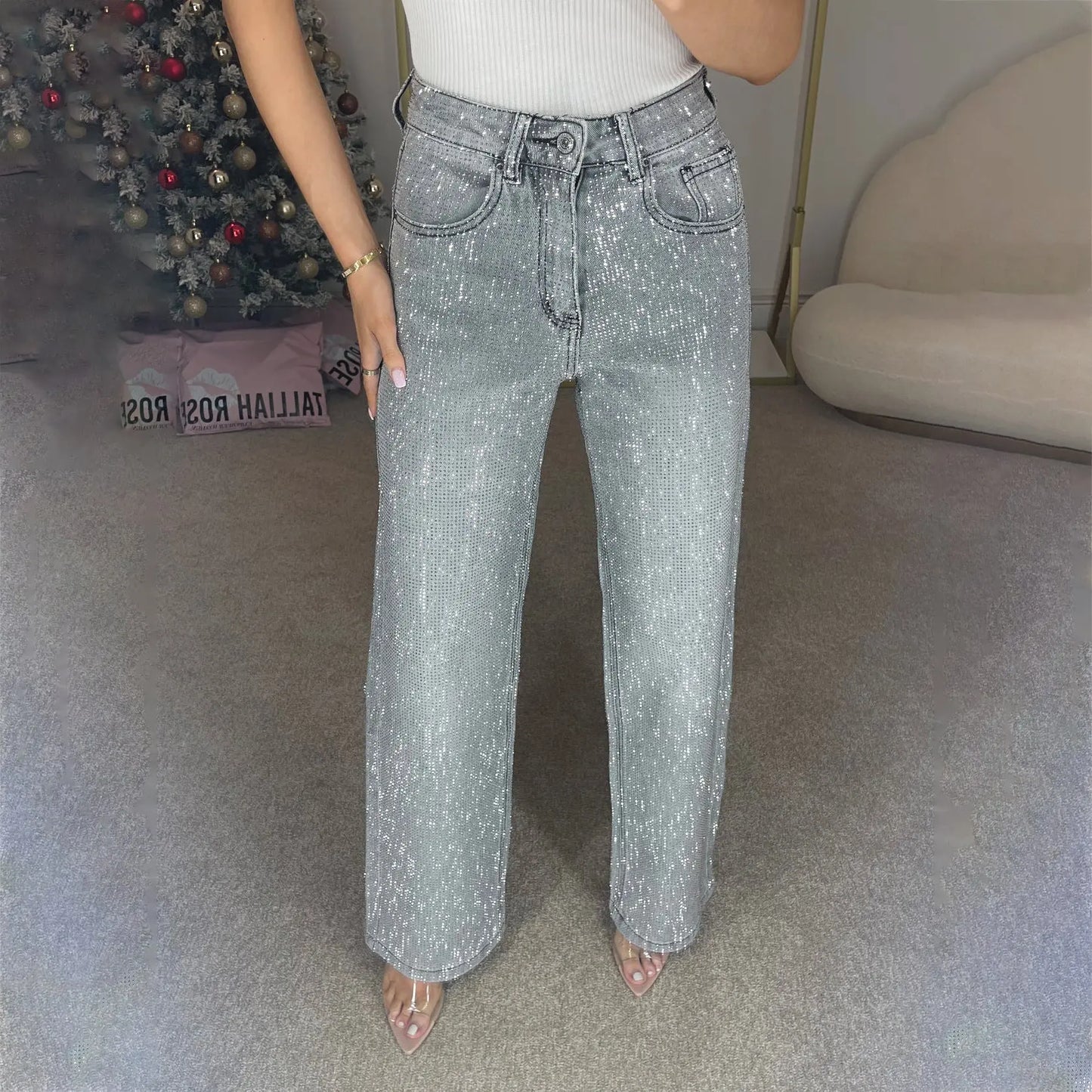 Summer High Waist All-matching Pants Women's DenimÂ