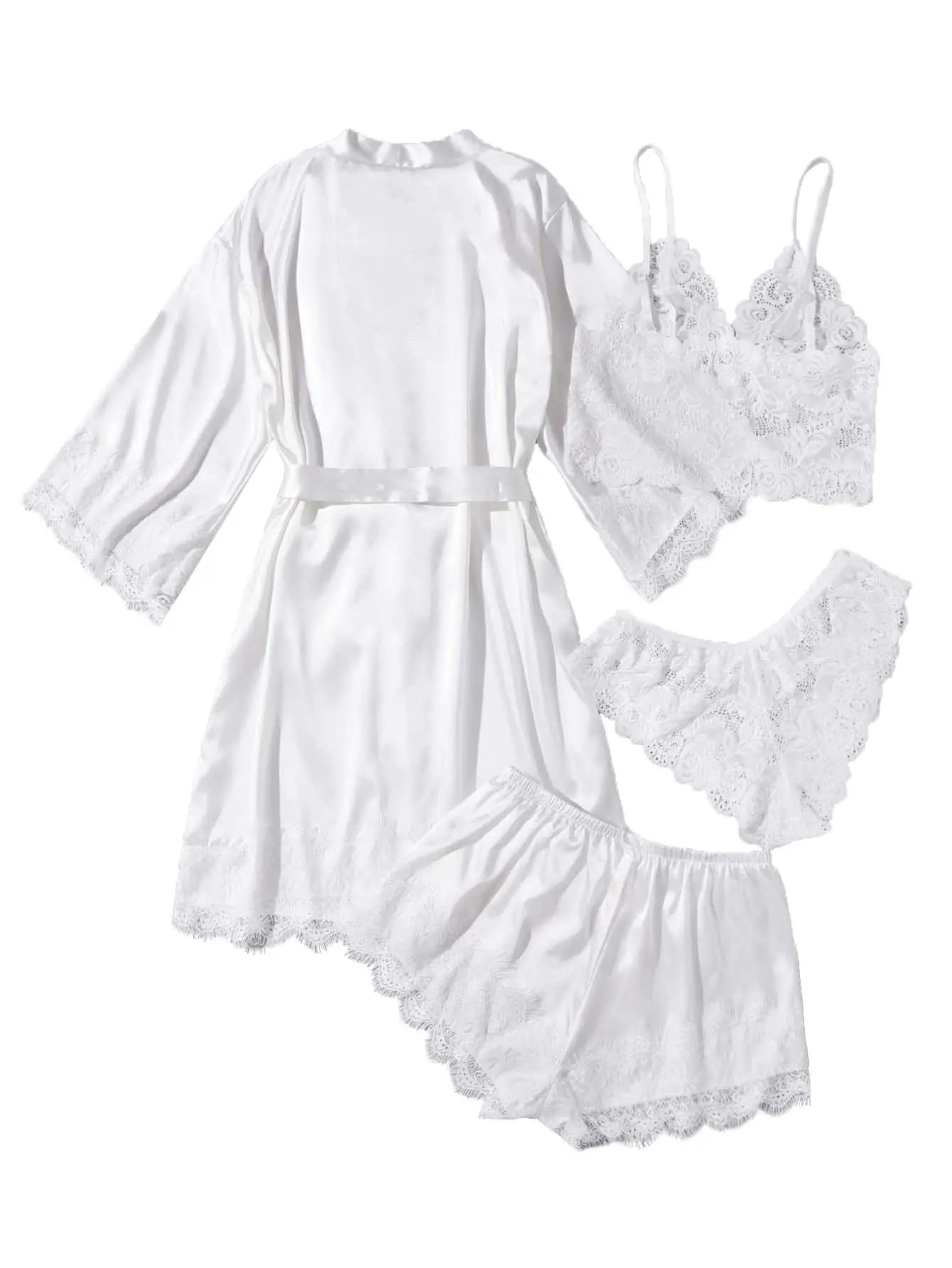 Artificial Silk Plus Size European And American NightgownÂ