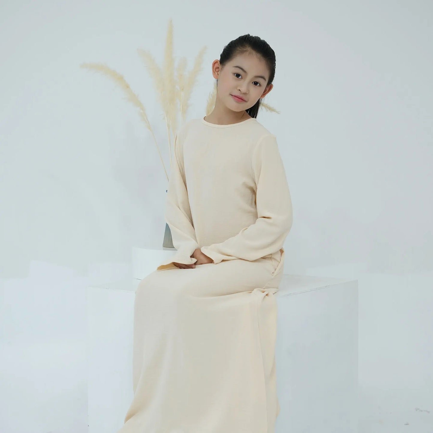 Exquisite Embroidery Tassel Children's Robe AbayaÂ