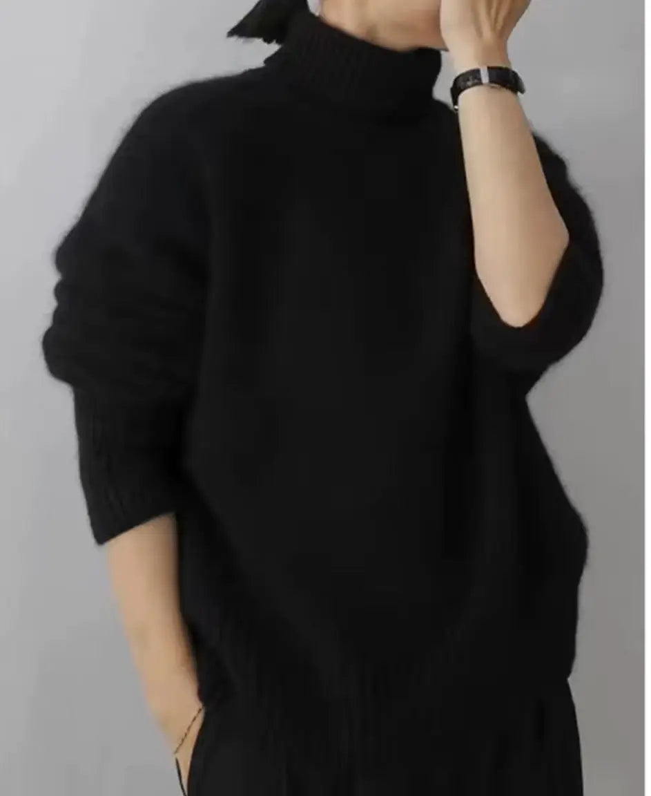 Women's Turtleneck Autumn And Winter Thickening Inner Wear Base Cashmere Sweater Sweater 