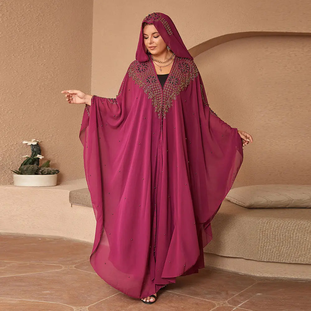 High-definition Muslim Shawl Hooded Cloak 