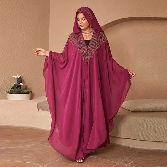 High-definition Muslim Shawl Hooded Cloak 