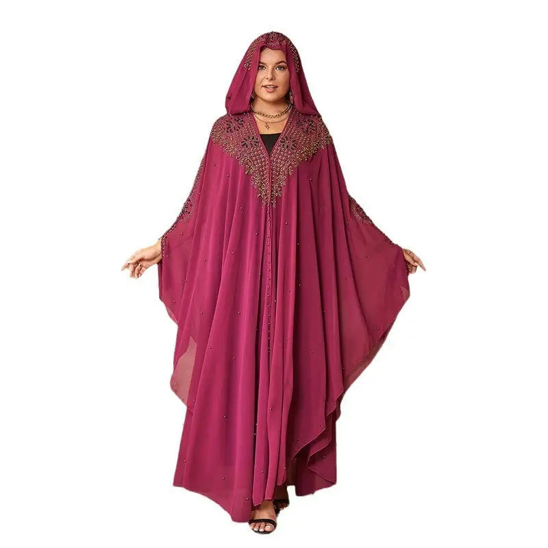 High-definition Muslim Shawl Hooded Cloak 