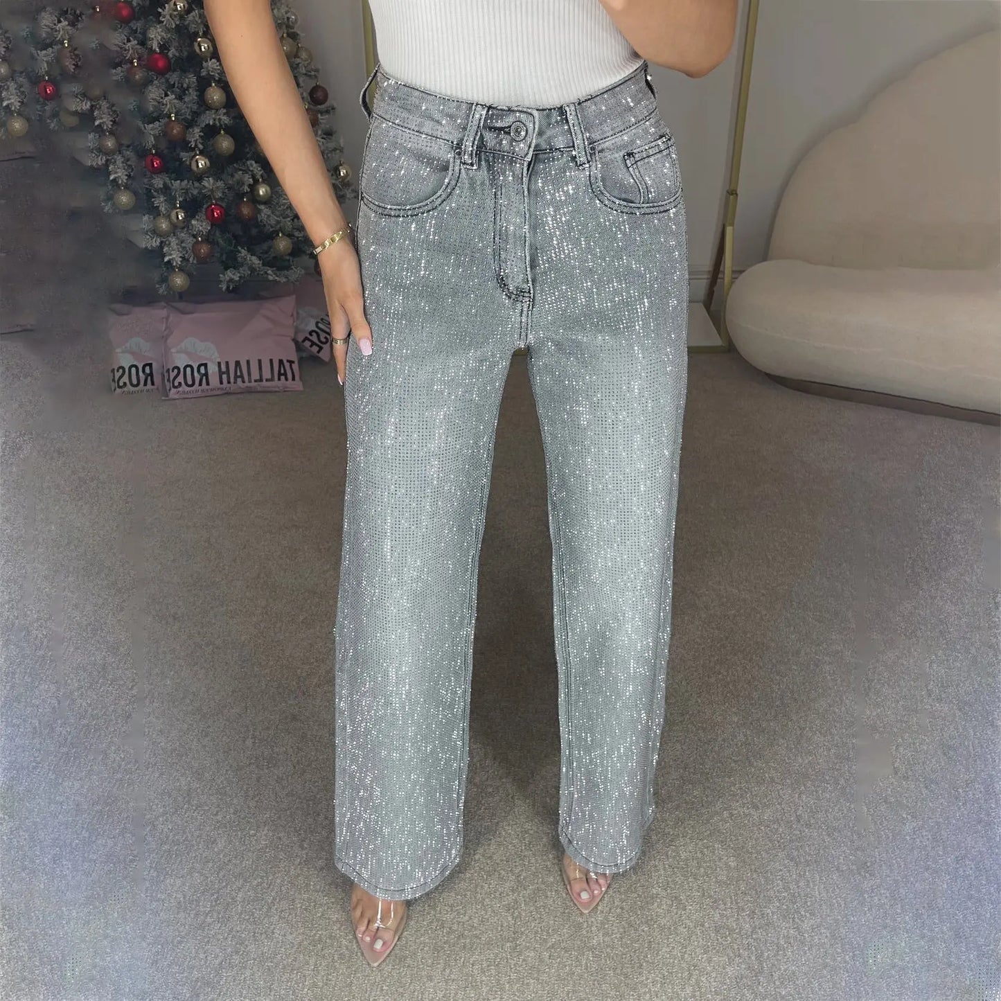 Summer High Waist All-matching Pants Women's Denim 