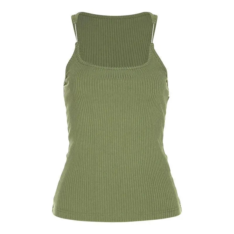 Y2K Invisible Camisole Vest Ins Fashion Slim U-neck Top Summer Women's Clothing 