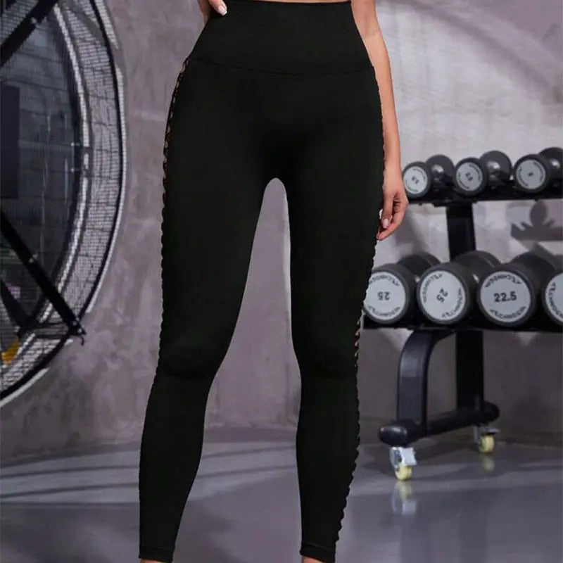 Hollow Tie Dye Printed Yoga Pants High Waist Butt Lift Seamless Sports Gym Fitness Leggings Slim Pants For Women Tight Trousers 