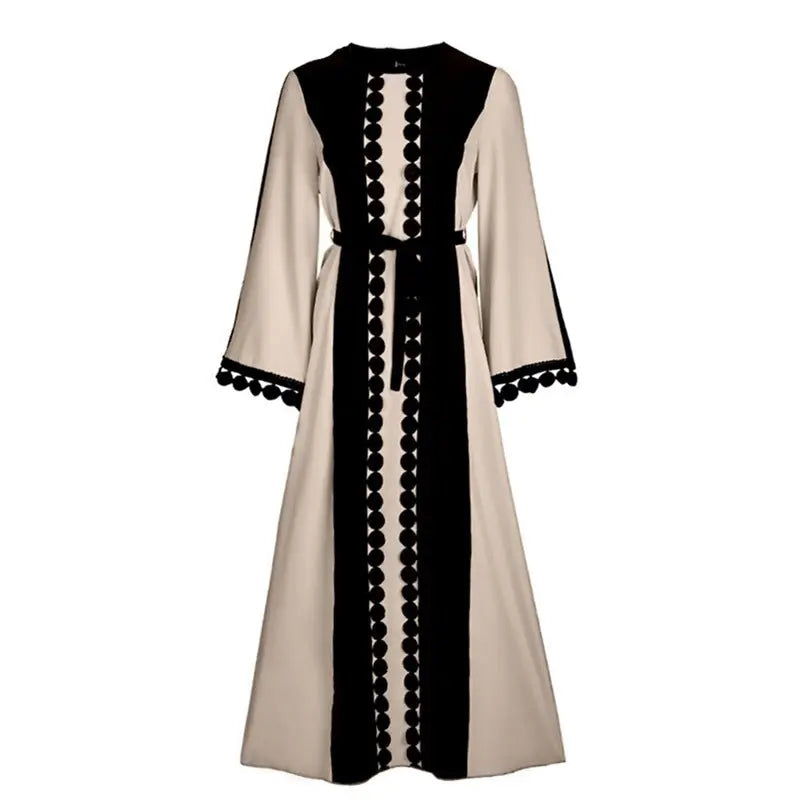 Middle Eastern lace patchwork abaya 