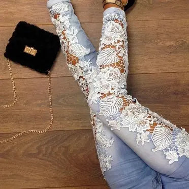 Lace jeans 