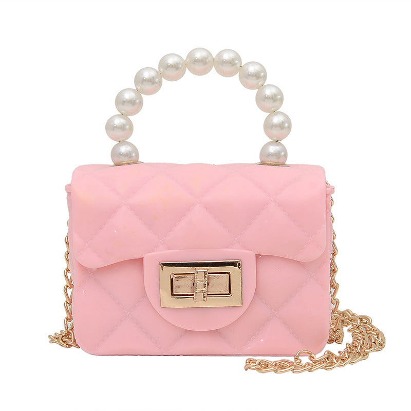 Summer New Pearl Hand Chain Small Square Bag