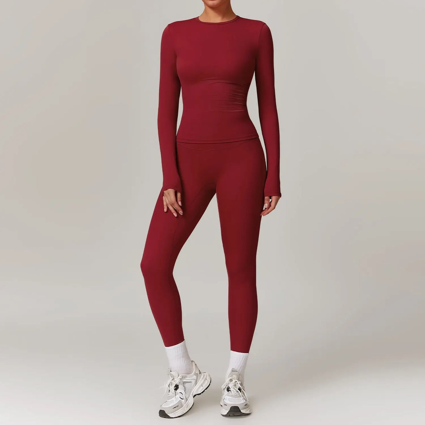 Tight-fitting Brushed Yoga Suit Quick-drying Fitness Clothes 