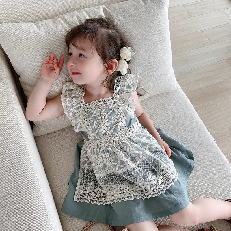 Girl's lace dress baby princess dress 