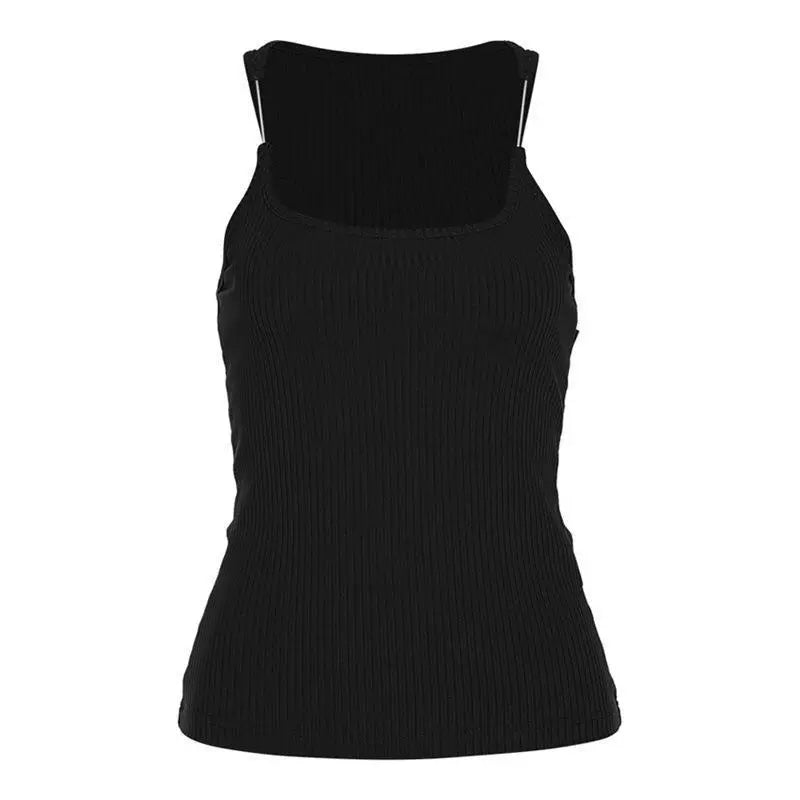 Y2K Invisible Camisole Vest Ins Fashion Slim U-neck Top Summer Women's Clothing 