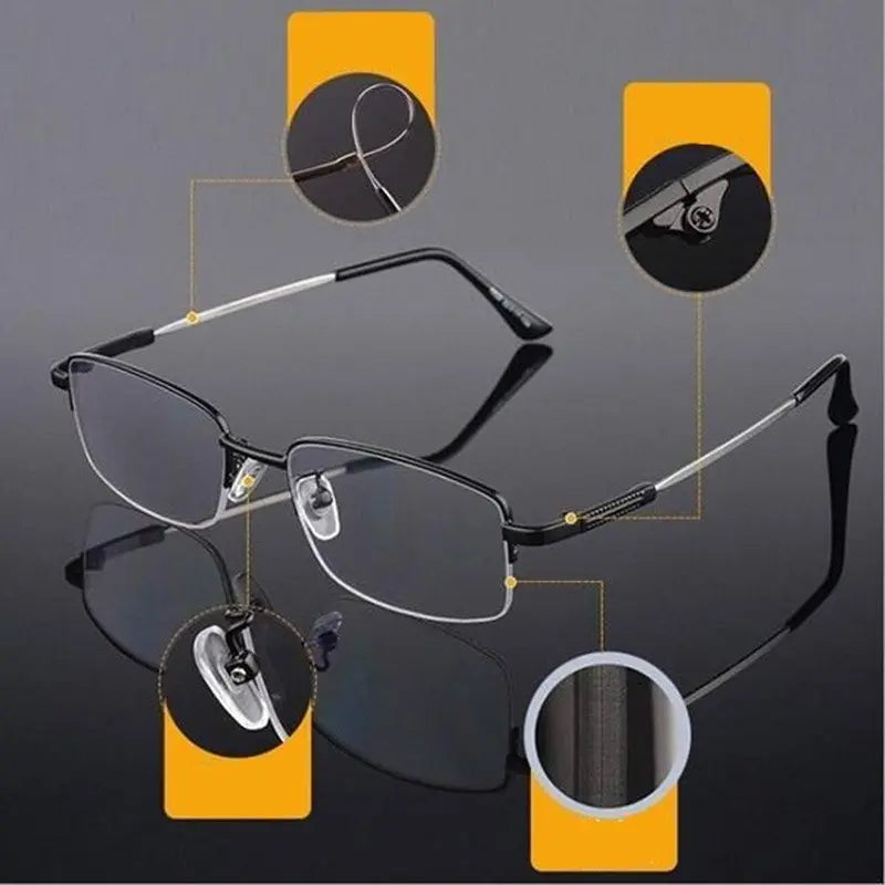 Anti-blue Light Distance And Near Dual-use Reading Glasses Male 