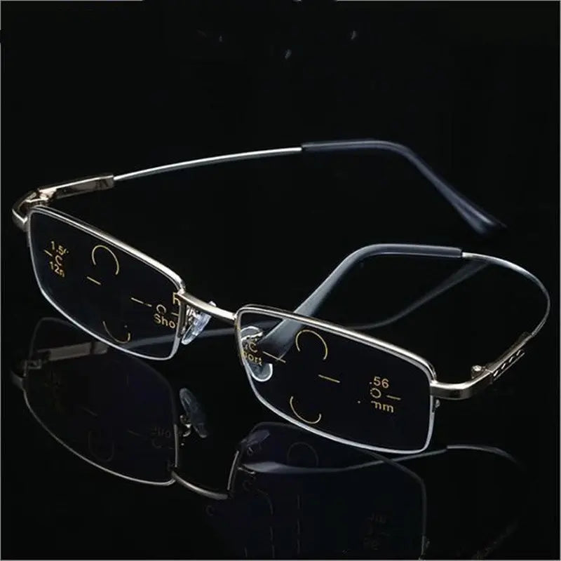 Anti-blue Light Distance And Near Dual-use Reading Glasses Male 