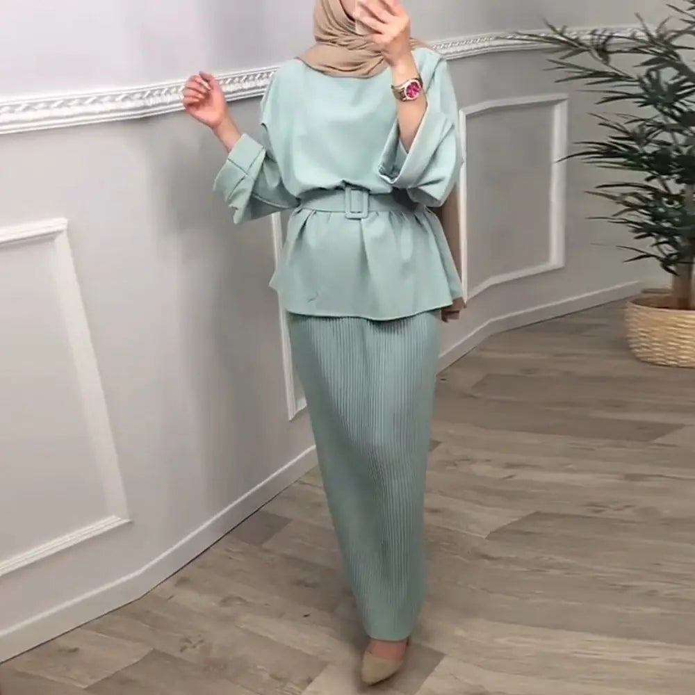 Ramadan Eid Mubarak Abaya Dubai Turkey Hijab Dress Muslim Se 