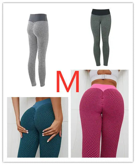 Plaid Leggings Fitness Yoga Pants Women's Seamless High Waist Breathable Gym Leggings 
