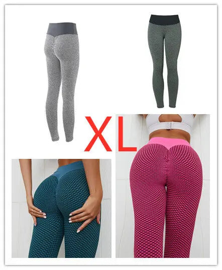 Plaid Leggings Fitness Yoga Pants Women's Seamless High Waist Breathable Gym Leggings 