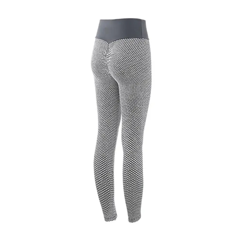 Plaid Leggings Fitness Yoga Pants Women's Seamless High Waist Breathable Gym Leggings 