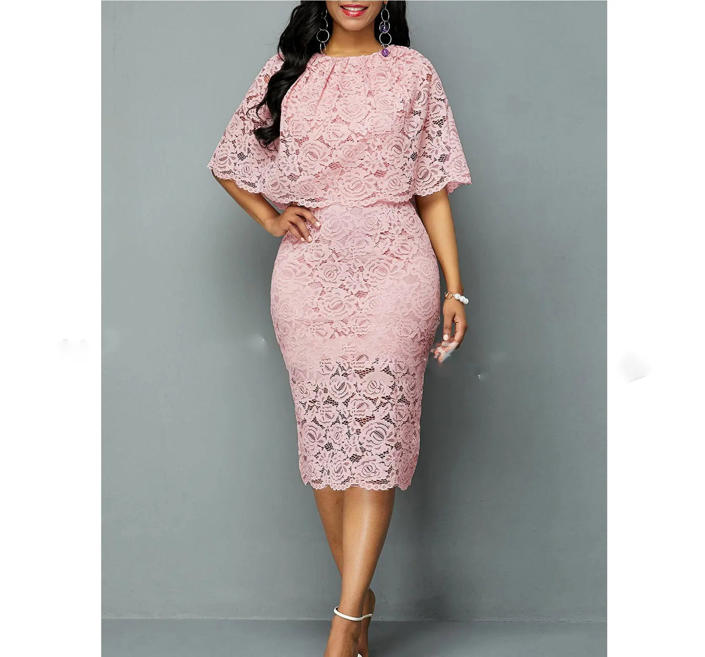 MD African Lace Dresses For Women Fashion New Africa Sexy Wedding Outfit 4XL 5XL Plus Size Maxi Dress Dashiki Ankara Robe 