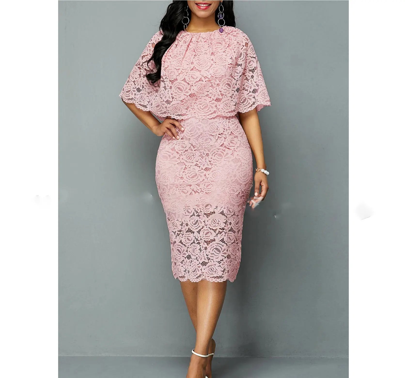 MD African Lace Dresses For Women Fashion New Africa Sexy Wedding Outfit 4XL 5XL Plus Size Maxi Dress Dashiki Ankara Robe 
