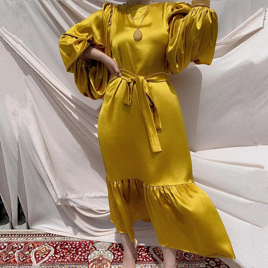 Ramadan Eid Mubarak Kaftan Dubai Abaya Turkey Islam Muslim Fashion Women Hijab Dress Caftan Marocain Dresses Vestidos Robe Femme 