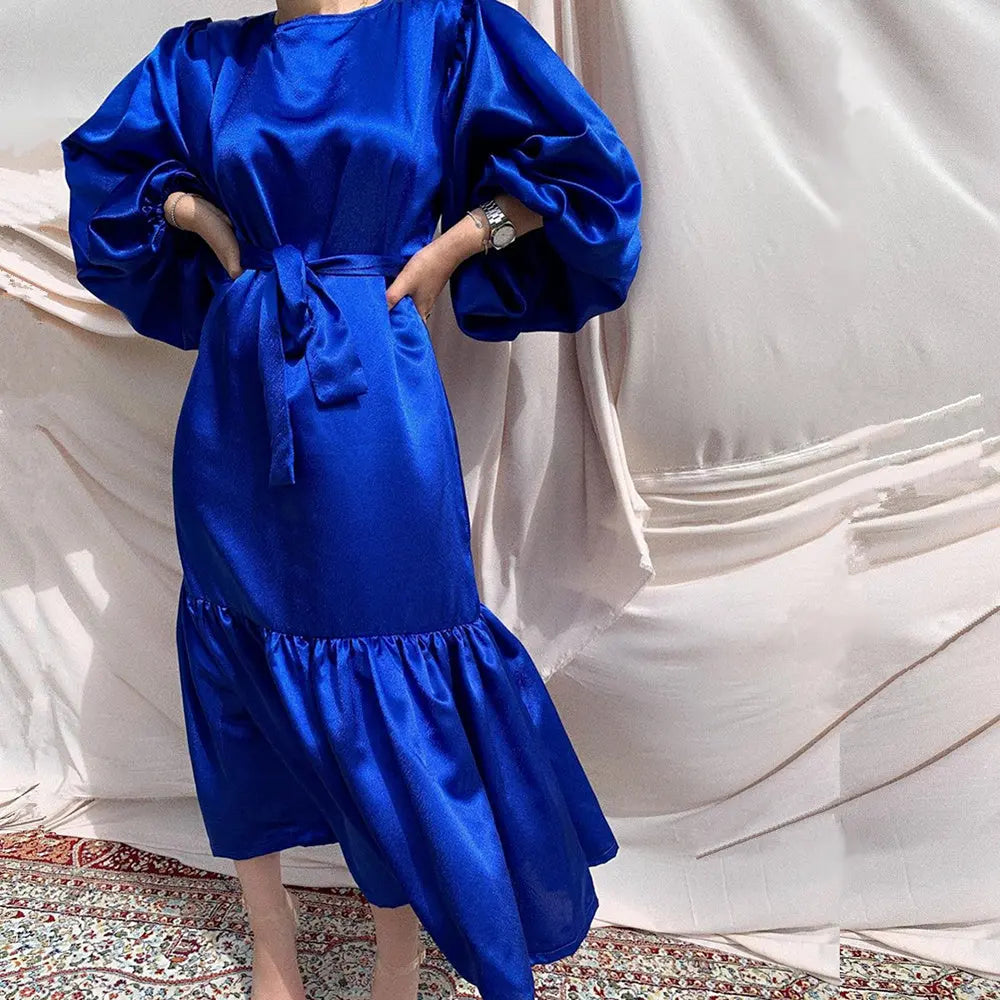 Ramadan Eid Mubarak Kaftan Dubai Abaya Turkey Islam Muslim Fashion Women Hijab Dress Caftan Marocain Dresses Vestidos Robe Femme 
