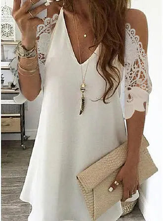 European and American Temperament Women's Suspender Type Sleeveless V-neck A-line Skirt 