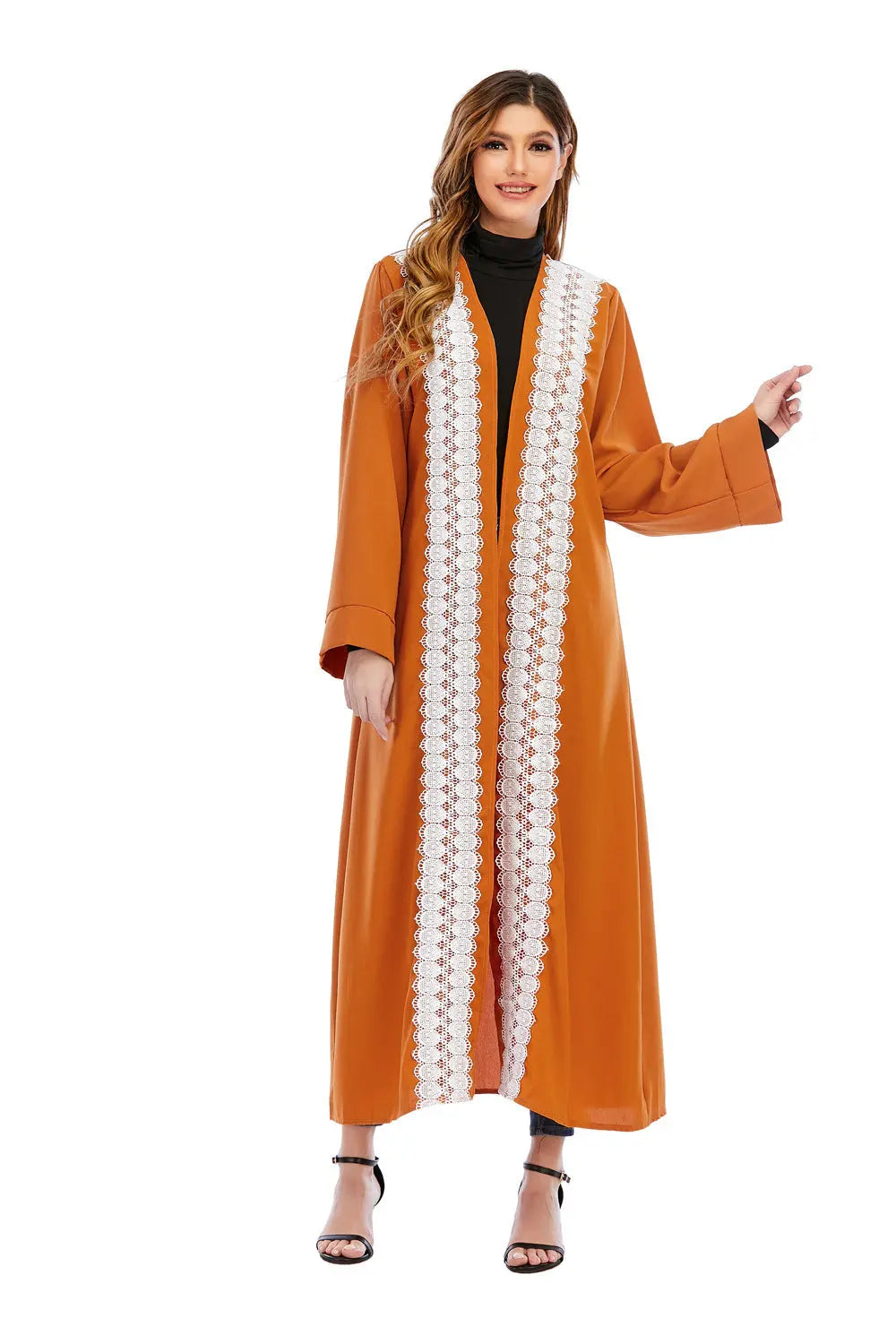 Muslim Abaya Cardigan Long Jacket Large Size Middle Eastern Robe Fashion Turkish Women 