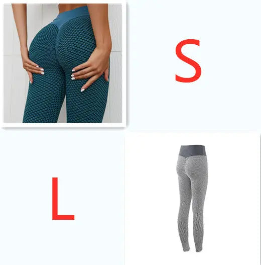 Plaid Leggings Fitness Yoga Pants Women's Seamless High Waist Breathable Gym Leggings 