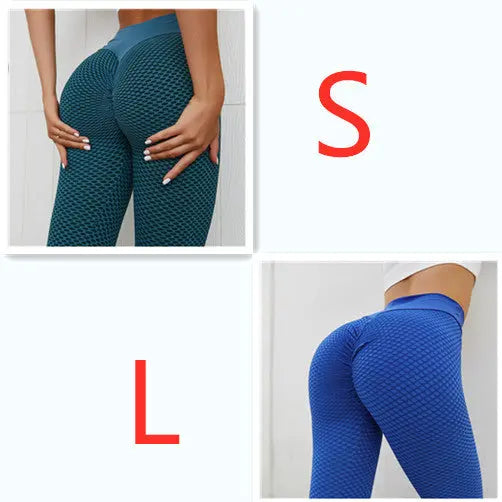 Plaid Leggings Fitness Yoga Pants Women's Seamless High Waist Breathable Gym Leggings 