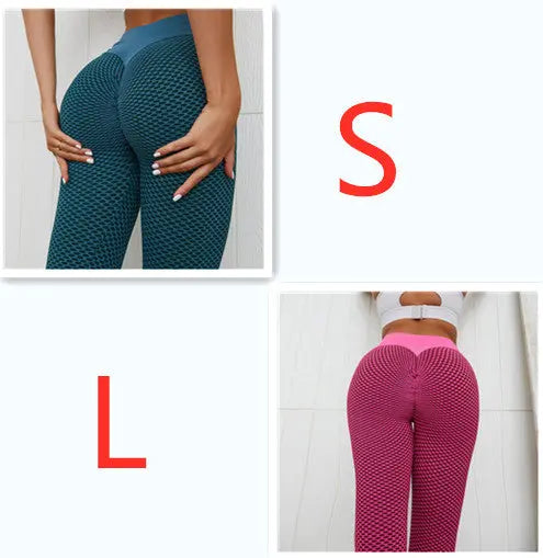 Plaid Leggings Fitness Yoga Pants Women's Seamless High Waist Breathable Gym Leggings 