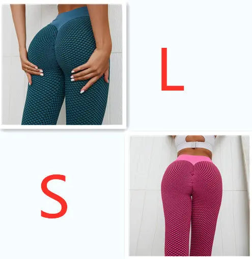 Plaid Leggings Fitness Yoga Pants Women's Seamless High Waist Breathable Gym Leggings 