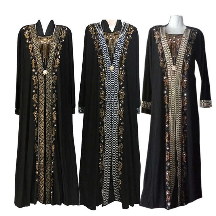 Striped Gold Powder Dubai Middle East Islamic Ladies Robe African Ladies Dress  Striped Gold Powder Dubai Middle East Islamic Ladies Robe African Ladies Dress Striped Gold Powder Dubai Middle East Islamic Ladies Robe African Ladies Dress Striped Gold Powder Dubai Middle East Islamic Ladies Robe African Ladies Dress Zenzi Style
