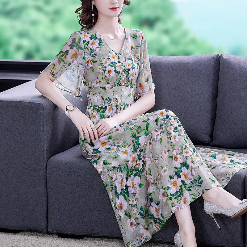 Silk  Silk Dress Female Summer High-end 