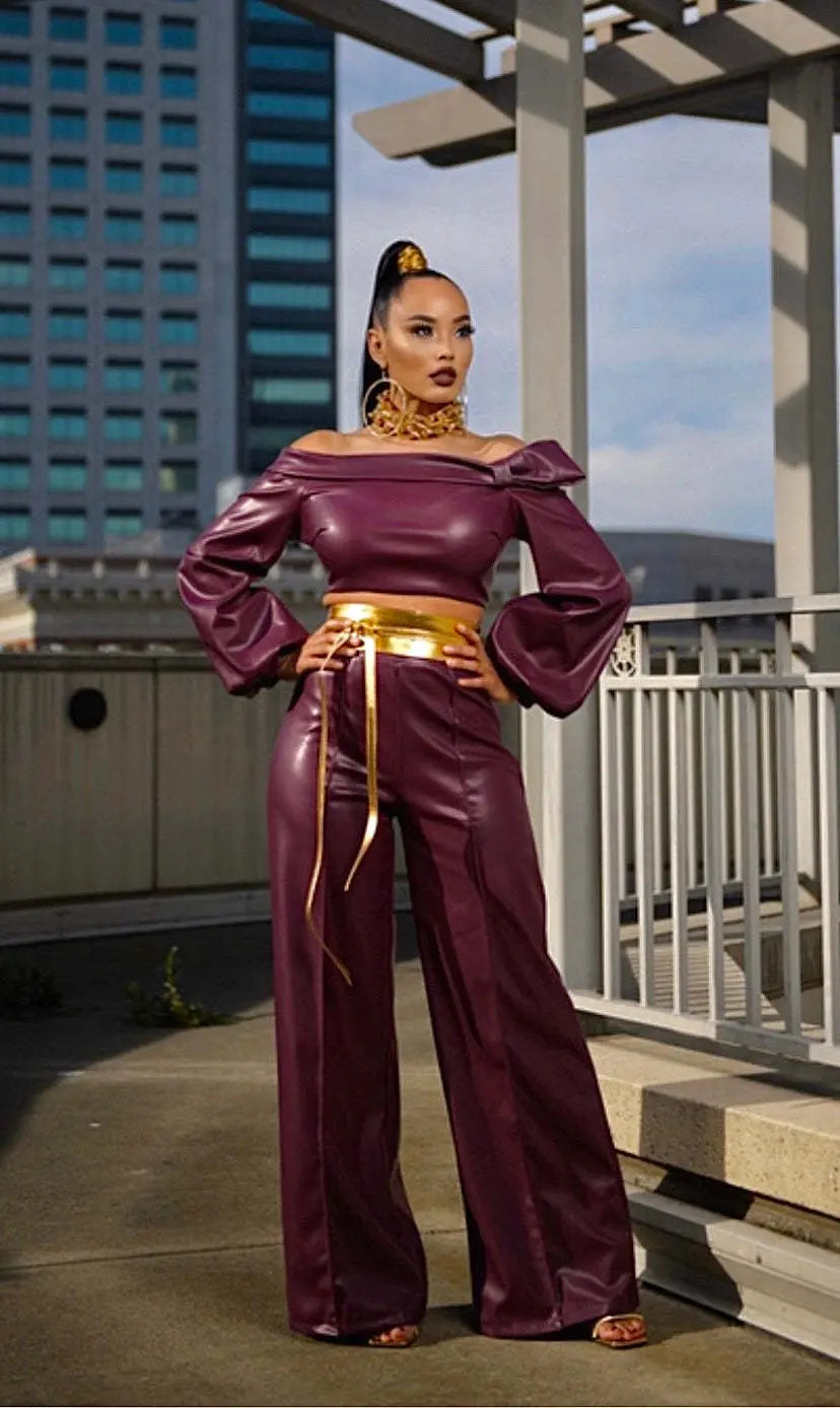 Personality Fashion Leather Suit Women 