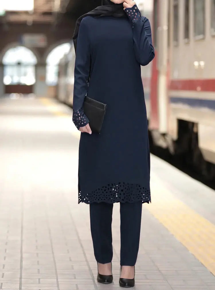 Muslim women's suit abaya two-piece suit 