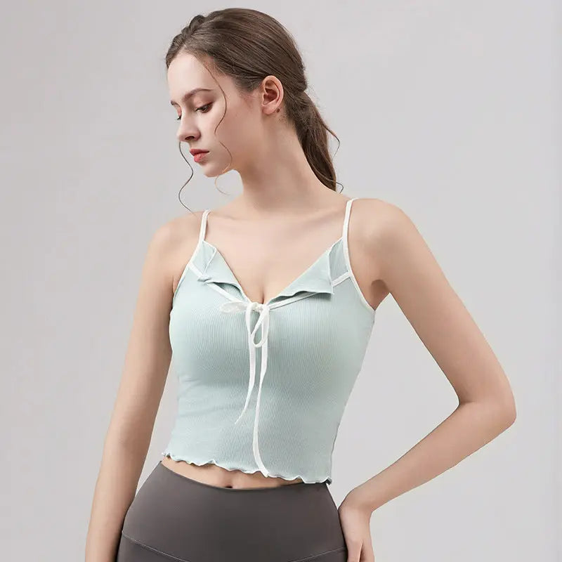 Sports Vest Women's Running Training With Chest Pad 