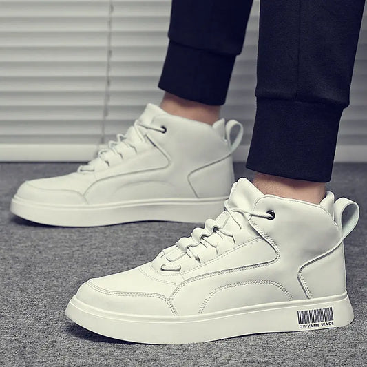 White Shoes Mid-top Sports Board Shoes Men 