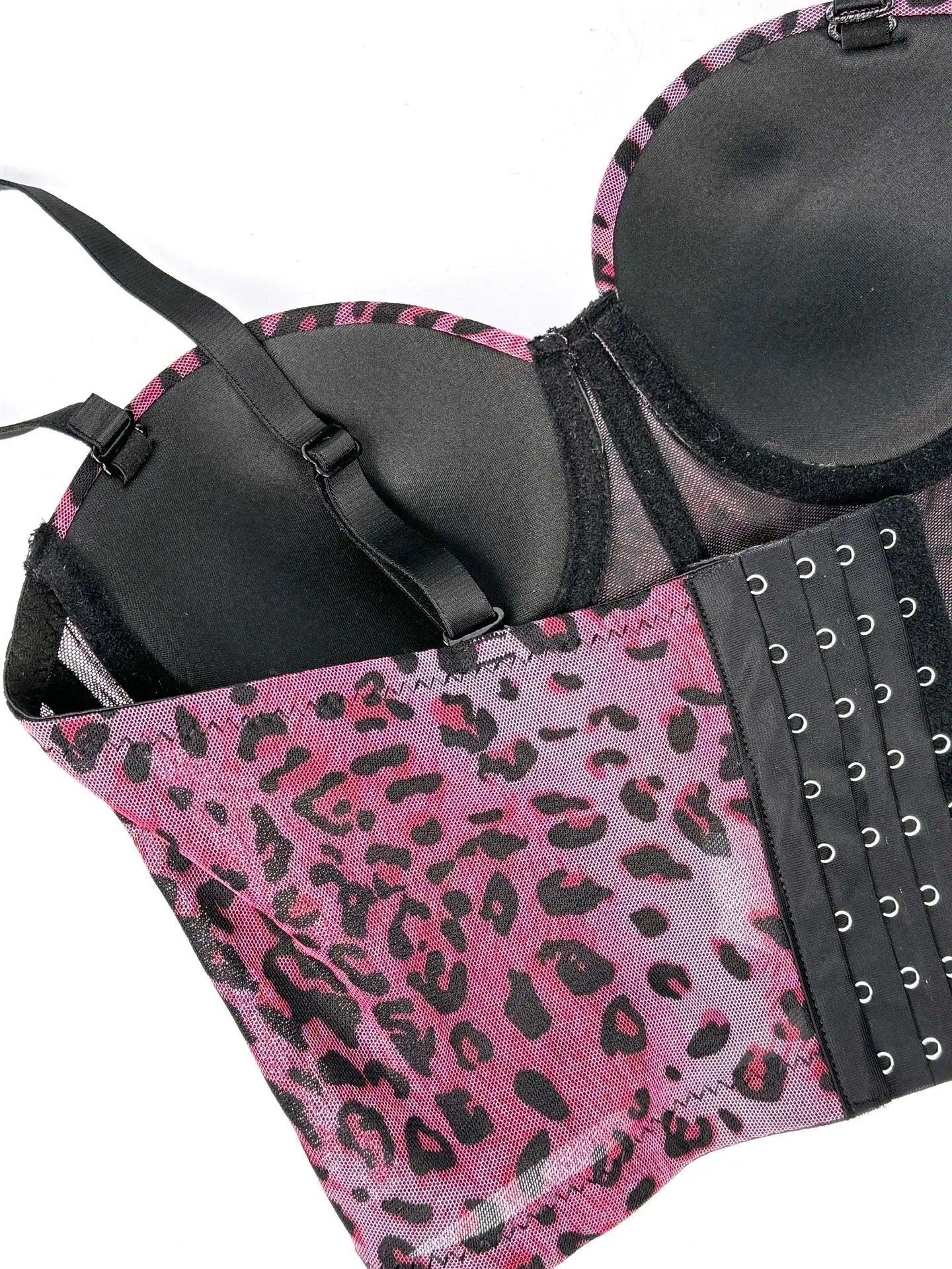 Women's All-match Leopard Print Fishbone Corset 