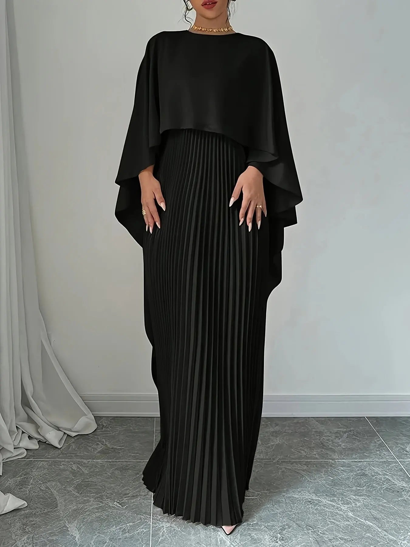 Women's Fashion Loose Batwing Sleeve Dress 