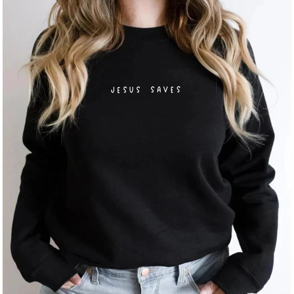 Jesus Save Christian Sweatshirt Faith Top