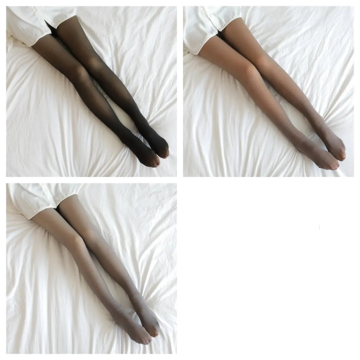 Fake Translucent Plus Size Leggings Fleece Lined Tights Fall 