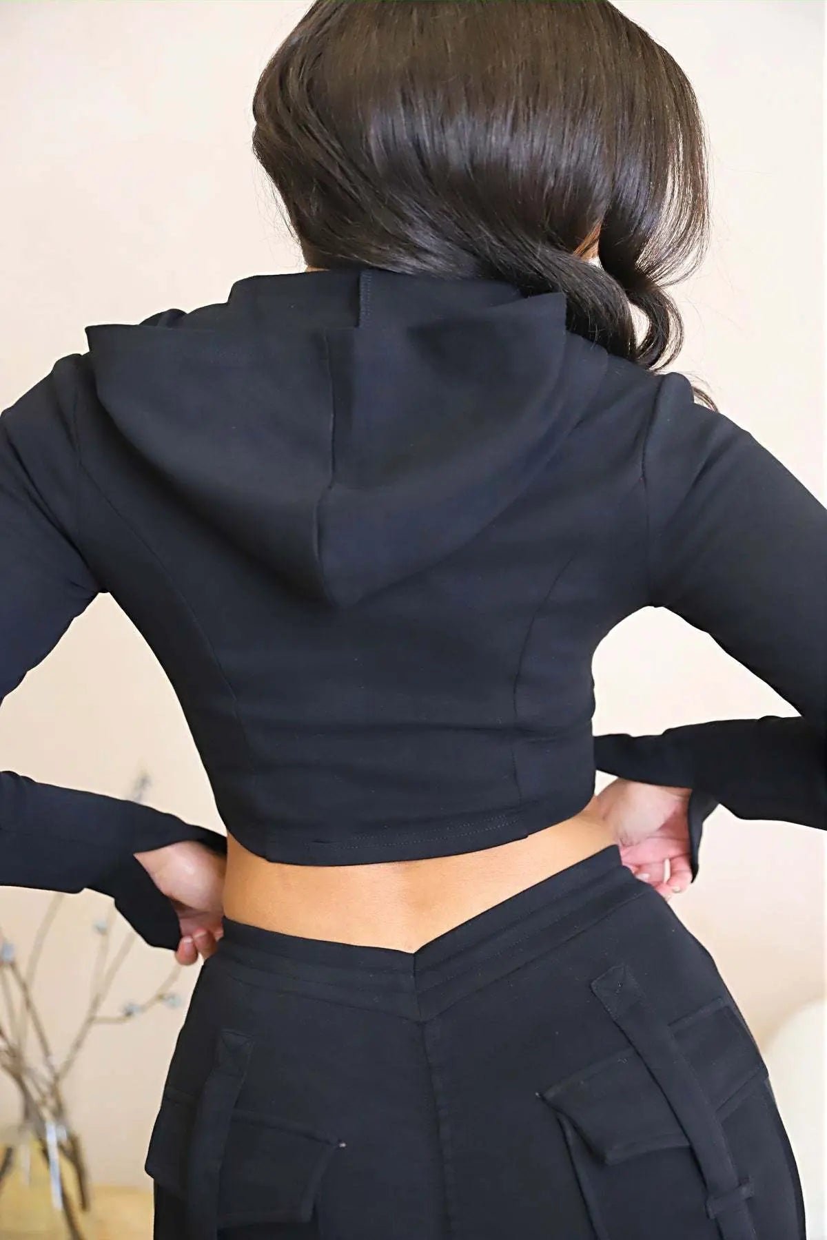 Cargo Pants With Pockets High Waist Drawstring Trousers For Women 