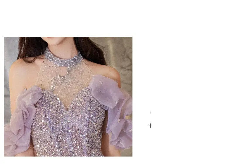 Evening Gown Women's Halter French Style 