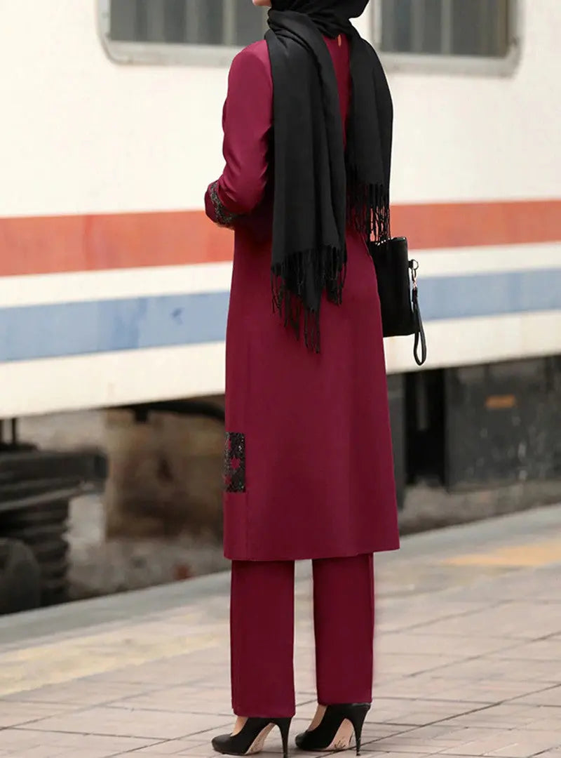 Muslim Women's Middle Eastern New Suit Dubai Abaya 