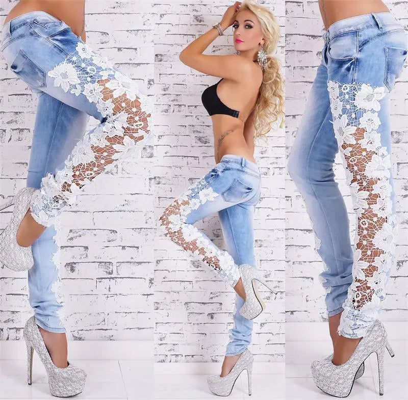 Lace jeans 