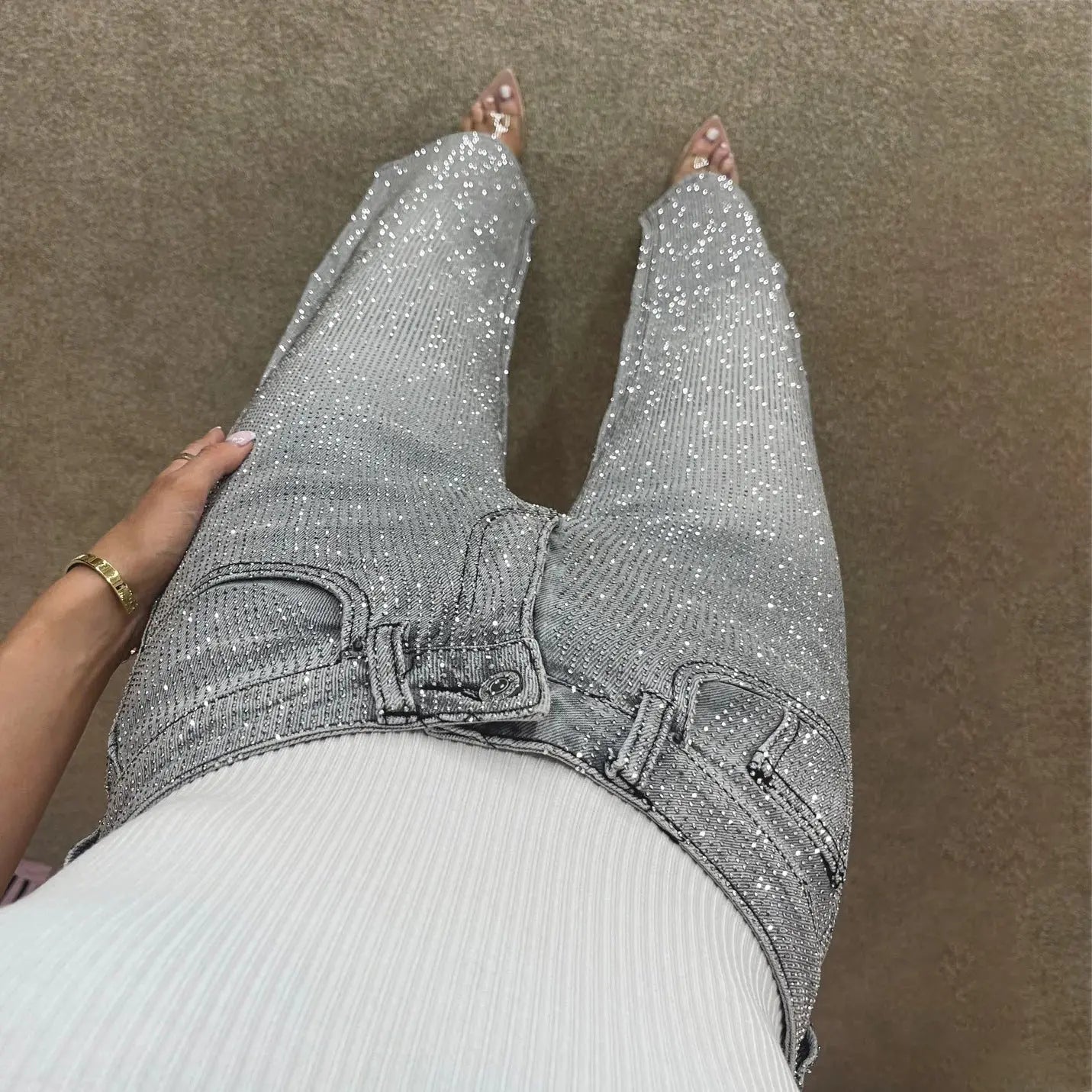 Summer High Waist All-matching Pants Women's Denim 